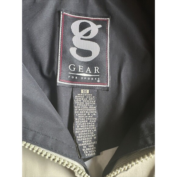 Gear For Sport Jacket Men’s Size Small Canada Khaki Roll Up Collar Vtg Y2K Clean - Picture 2 of 10